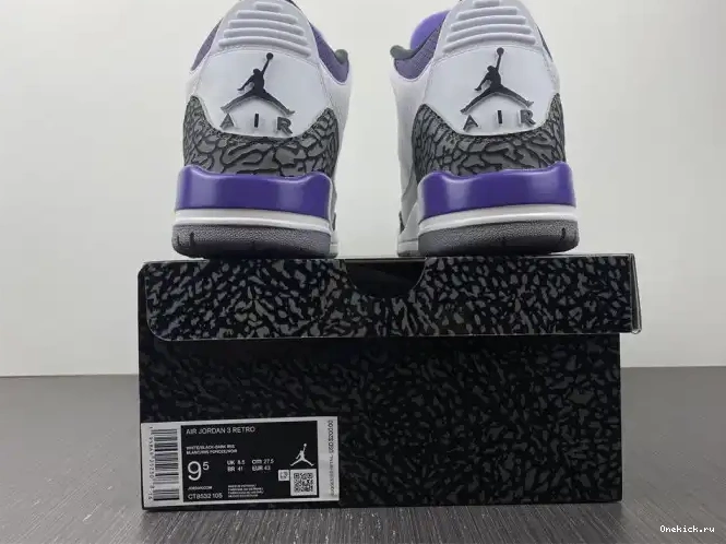 One Kick Air Iris' 3 'Dark Retro CT8532-105 Jordan 0517